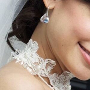 STUNNING 🤩 Authentic Swarovski Lunar Drop Earrings, Light Gray, 5717564. BNWT.